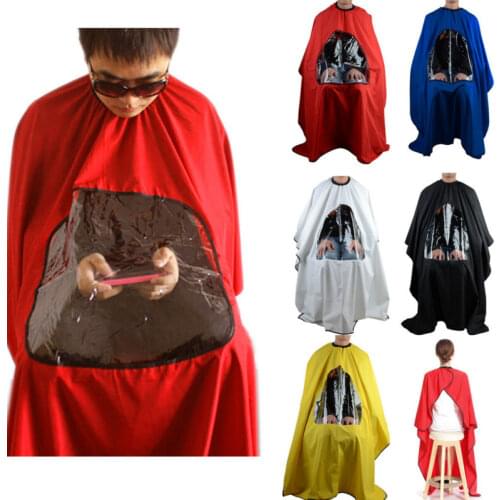 Pro Salon Barber Hair Cutting Gown Cape Viewing Window Hairdresser Hairdressing