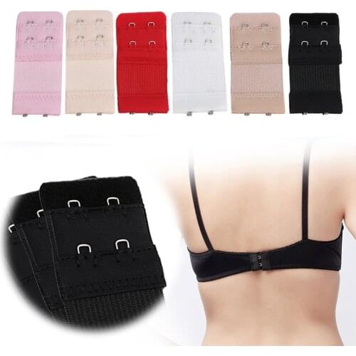Adjustable Girl Bra Extender Strap Extension Lengthened Adjustable Replacement Buckle 2 Hooks Clip Womens Bra Expander