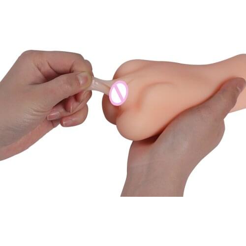 Silicone ass 3D realistic vagina anal dual channel male masturbation playing airplane supplies sex doll sex tool waterproof