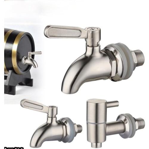 304 Stainless Steel Wine Bucket Faucet Beverage Juice Bucket Faucet Drink Dispenser Wine Barrel Tap Spigot Water Coffee Faucet