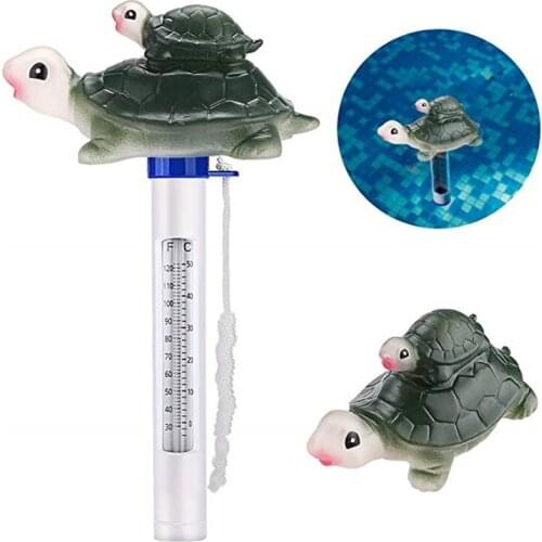Hot Tubs Cartoon Style Floating Water Thermometer with Rope Shatter Resistant Floating Measuring Accessory Swimming Pool
