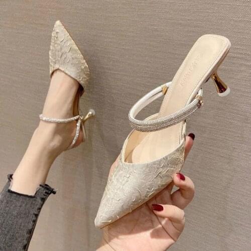 Shoes Women Slippers Slippers Womens Fashion Spring Summer 2021 New Sandals Womens High Sandales Femmes