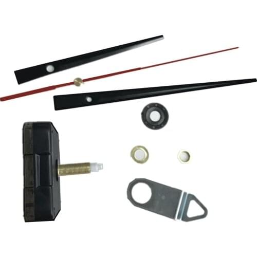 10 sets DIY Clock Black Quartz Watch Wall Clock Movement Mechanism with hook Parts Repair Replacement Essential Accessories