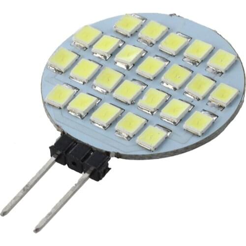 12V 24 SMD LED G4 Base White Camper Marine Light Bulb