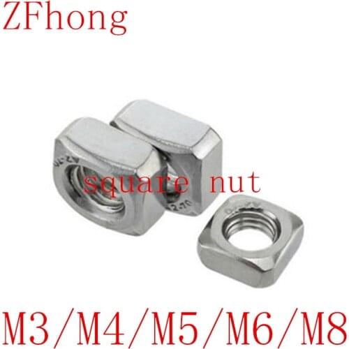 20-50pcs M3 m4 m5 m6 m8 square nut stainless steel 304
