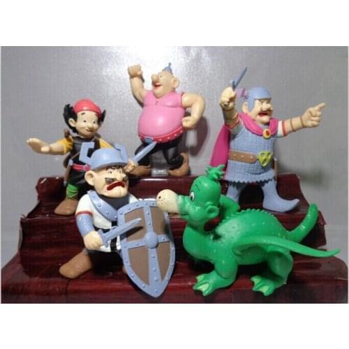 Pvc figure model toy roman solider and dragon 5pcs/set