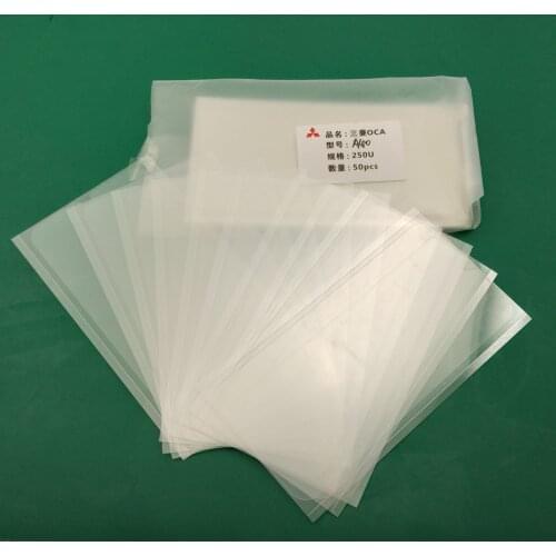 50PCS Ori 250um OCA film for iPhone 4s 5 5s 6s 6 7 8 plus X XR XS Max OCA Optical adhesive for Mitsubishi oca Adhesive re