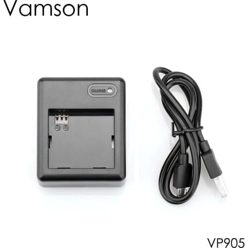 Vamson for Xiaomi for Yi Sport Camera Accessories Double Charger with USB Port Can Charge 2pcs Li-ion Battery VP905