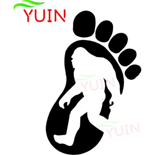 Bigfoot Gorilla Car Sticker Fashion Decoration Creative PVC Waterproof Sunscreen Decal Black/White/Red/Laser/Silver 22 * 14CM