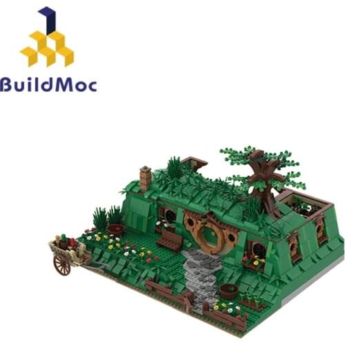 Buildmoc Movie Hole Cabin Home Architecture 2370PCS Bricks MOC Model Building Blocks Toys for Children DIY Toy Kid Gifts
