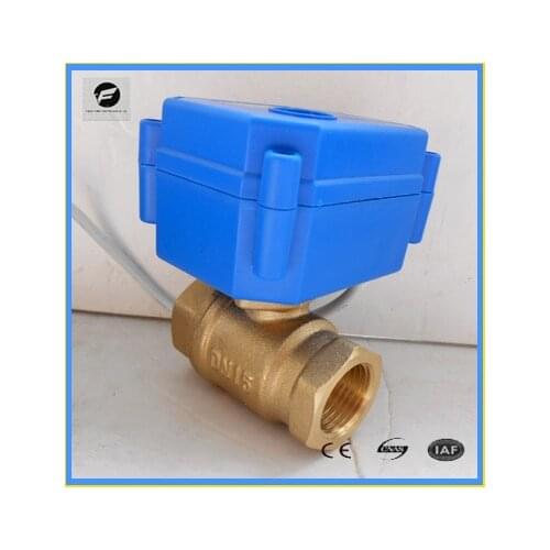 DC3.6-6v DN8,DN10,DN15,DN20 CR02 CWX-15Q 1.5nm 3s brass reduced bore NPT BSP female-female electric ball valve for cold water