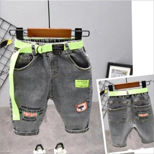 Childrens shorts Summer Boys denim Shorts Children Clothing Pants Elastic Waist Leisure Kids boys Clothing 2-7years