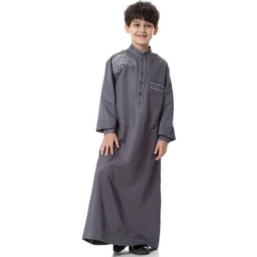 Kids Boys Arabic Abaya Arab Islamic Clothing Saudi Arabia Thobe Muslim Dress Jubba Kurta Pakistan Clothes Children Oman Costumes