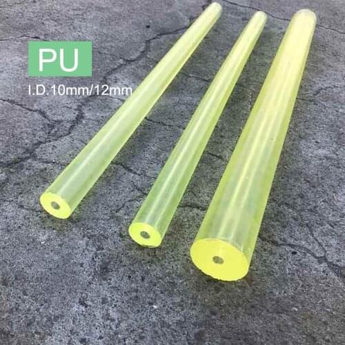 Length 500mm I.D.10mm 12mm PU hollow rods hardness 75A transparent polyurethane sticks