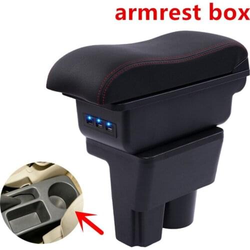 For Suzuki liana A6 armrest box USB Charging heighten Double layer central Store content cup holder ashtray accessories
