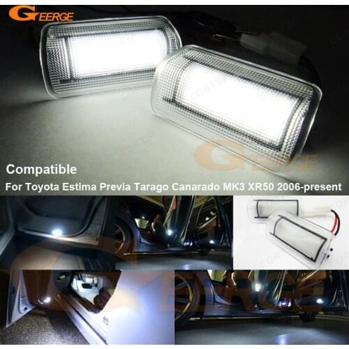 For Toyota Estima Previa Tarago Canarado MK3 XR50 2006-2015 Excellent Ultra bright Smd LED Door Light Bulb No OBC error