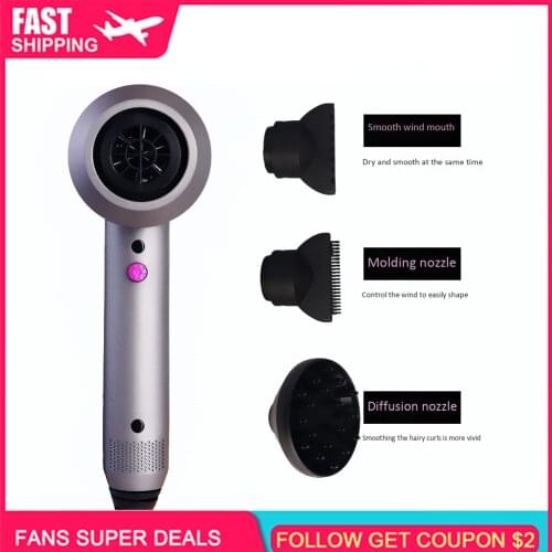 Ionic Blow Dryer Professional Hairdryer with Diffuser Powerful AC Motor 3 Temperature 2 Speed & 1 Cool Setting, Quick Drying