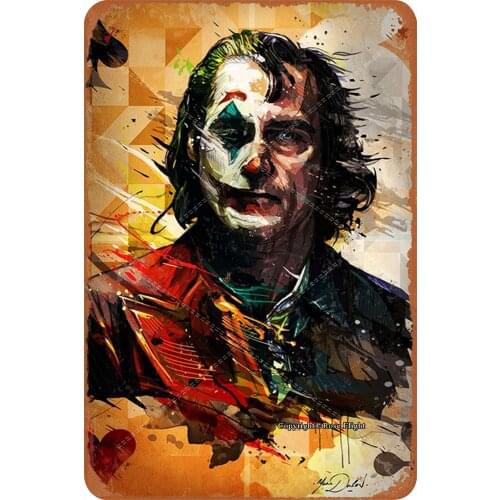 Joker by Yann Dalon Art Tin Signs vintage displate retro metal plaques Iron Painting Poster