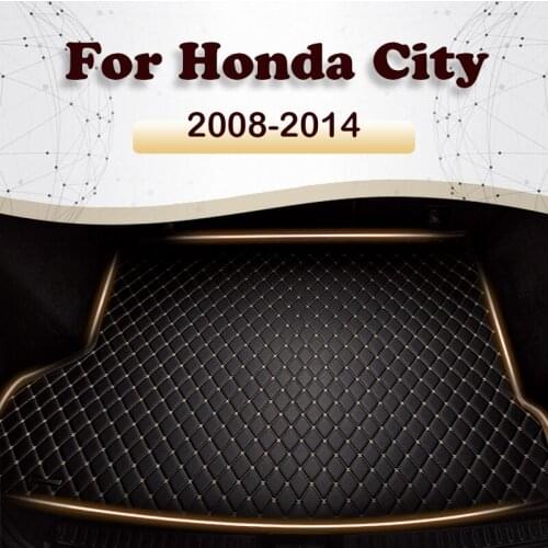 Car trunk mat for Honda City 2008 2009 2010 2011 2012 2013 2014 Cargo Liner Carpet Interior Parts Accessories Cover