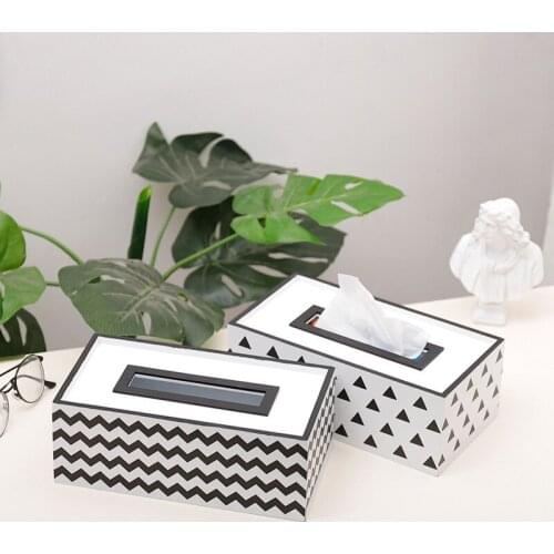 Creative Lattice Wood Tissue Box Multi-Function Seat Type Removable Tissue Storage Box Home Decorative Table Tissue Canister