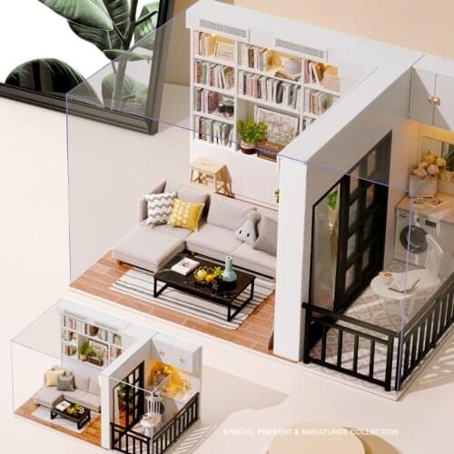 DIY 1:12 Doll House Miniatures Genki Life Doll House for Lol ob11 Wood Dollhouse Furniture Blyth Bjd Doll Accessories Kitchen