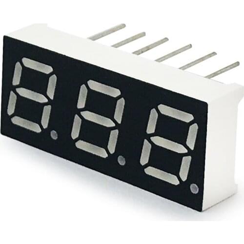 MCIGICM 10pcs 7 segment common Cathode 3 Bit digital Tube 0.4" 0.4in. Red LED Display 7 segmentos LED Digital tube