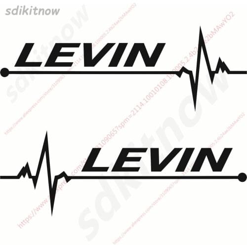 1pair Heart Car Sports Decal Sticker Styling Windows Door Decoration For toyota levin accessories