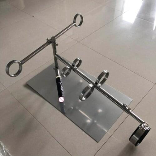 New Stainless Steel Sex Bondage Frame Frame Bdsm Collar Handcuffs Ankle Cuffs Dildo Slave Training Sex Tools Adult Games Sex Toy