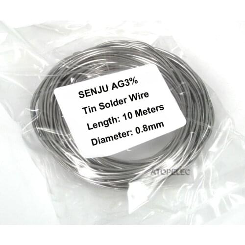 10M SENJU M705 OD 0.8mm Silver Tin Solder Wire Ag3% Lead-Free