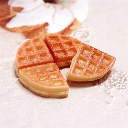 Wholesale 100PCS/Lot Imitation Biscuits Cake Resin Cabochons Flatback Cute Kawaii Food Embellishment Jewelry Accessory