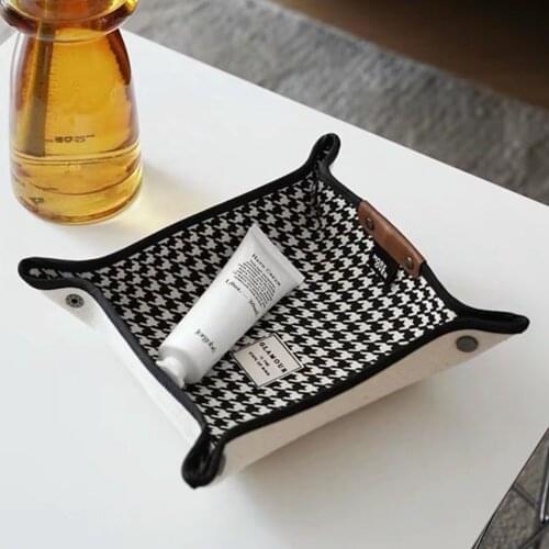 Pillendoosje Small Debris Desktop Snack Basket Fabric Lipstick Cosmetic Box Face Mask Storage Case Pillendoosje 7 Dagen