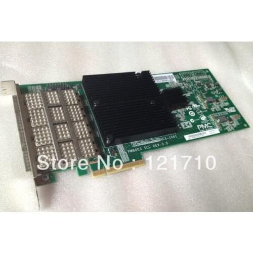 PMC SIERRA PM8003 SCC REV 3.0 HCS-1041 111-00341+B0 X2065A R6 HBA Copper PCIe SAS 4 Port QSFP