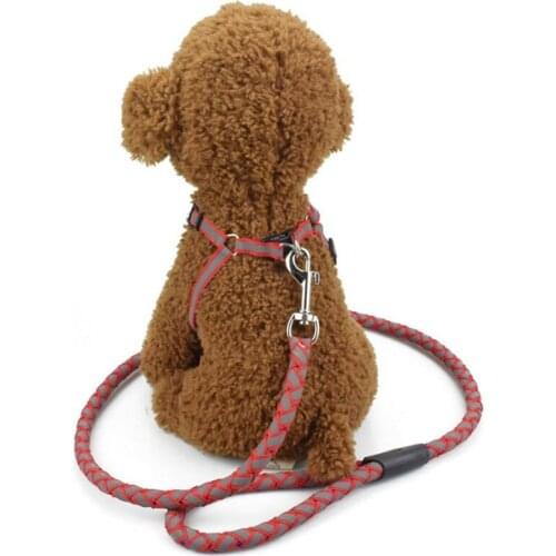 Durable Nylon Reflective Dog Harness Leash Lead Set For Medium Large Dogs Puppy Chihuahua Yorkie Harness