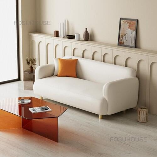 Luxury Design Nordic Living Room Sofas Technology Cloth Waterproof Sofa Home Furniture Modern Small House Lazy Sofa Armchair