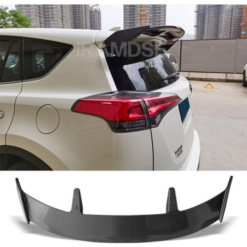 Trunk Spoiler Carbon Surface For Toyota RAV4 2013 - 2020 Type TE Car Rear Trunk Wing ABS material Refit Accessories Spoiler