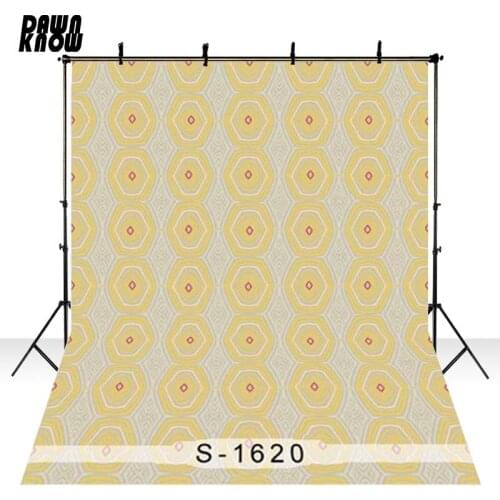 DAWNKNOW Yellow Pattern Vinyl Photography Background For Newborn Photo Shoot Backdrop For Wedding Photo Studio S1620