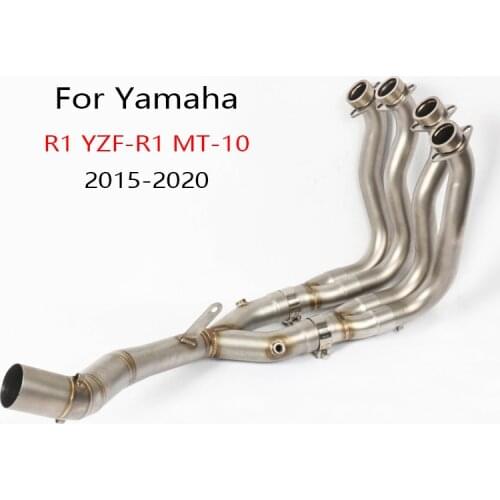 60.5mm Slip-on Exhaust System for Yamaha R1 MT-10 YZF-R1 2015-2020 Motorcycle Header Mid Link Pipe Stainless Steel 61mm Mufflers