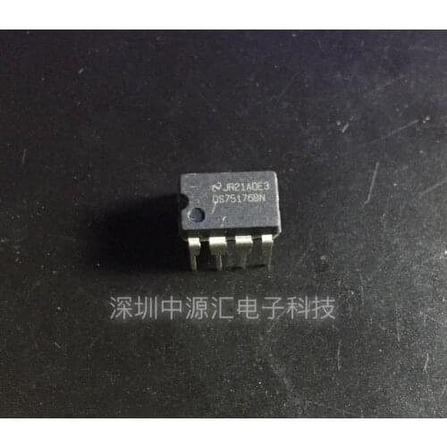 10pcs 100% new and orginal DS75176BN 75176BN DIP8 RS-485 DS75176B/DS75176BT Multipoint RS-485/RS-422 Transceivers in stock