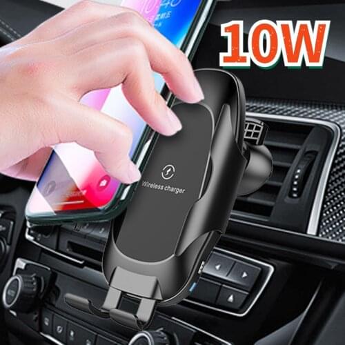 10W Wireless Car Charger Phone Holder for iPhone Car Wireless Charging Induction Charger for iPhone SE 11 X XS XR Samsung S10 S9