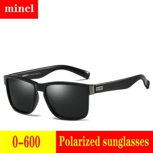 2019 Diopter Finished Myopia Polarized Sunglasses Men Women Nearsighted Glasses Fashion square mens driving goggles UV400 FML