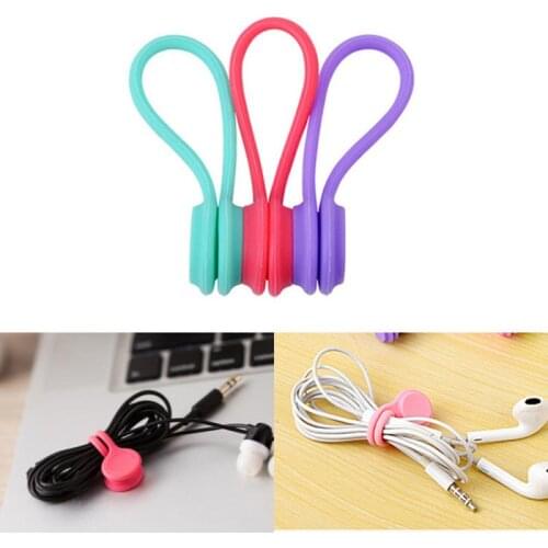 3pcs/pack Multifunction Magnet Earphone Cord Winder For IPhone Phone TV DVD PC Wires Cables Holder Organizer Clips Fastshipping
