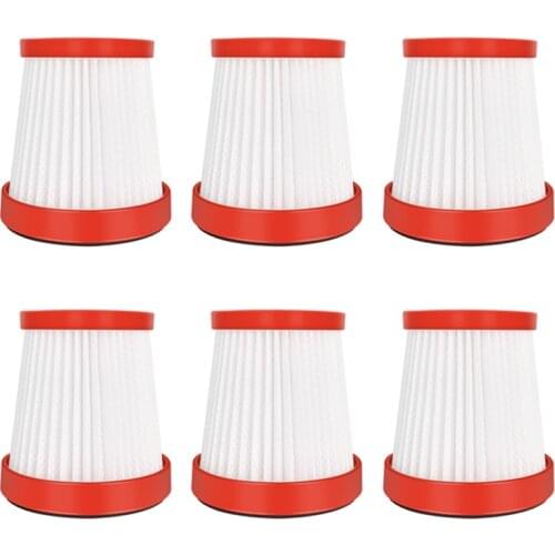 AD-Replacement Spare Parets Hepa Filter for Xiaomi Deerma VC01 Handheld Vacuum HEPA Filter Dust Cleaner Accessories 6Pcs