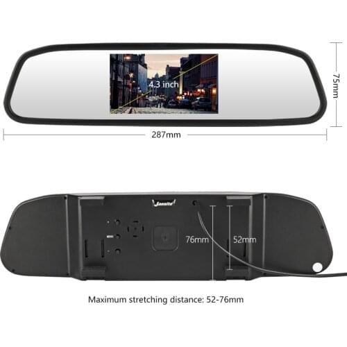 Car Rearview Mirror Monitor HD Video Auto Parking Monitor TFT LCD Screen 4.3 inch Car Rear View display Cameras