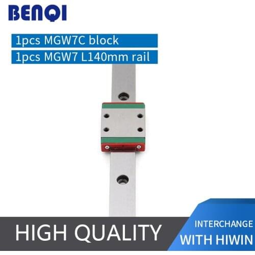 BENQI linear guideway MGW7R- L140mm + MGW7C carriage for cnc machine