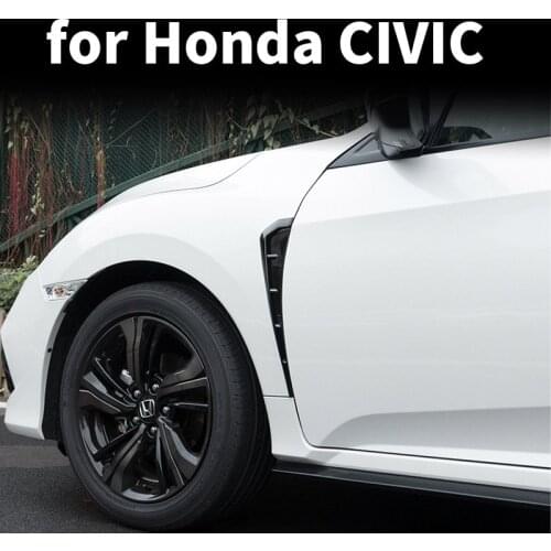 ABS Leaf Plate Marked Air Outlet Decorative Stickers Modified Accessories For Honda Civic 10th 2016 2017 2018 2020