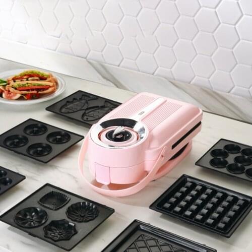 Electric Sandwich Maker Waffle Maker Toaster Donuts DIY Baking Light Food Machine Kitchen Multifunction Timing Breakfast Machine