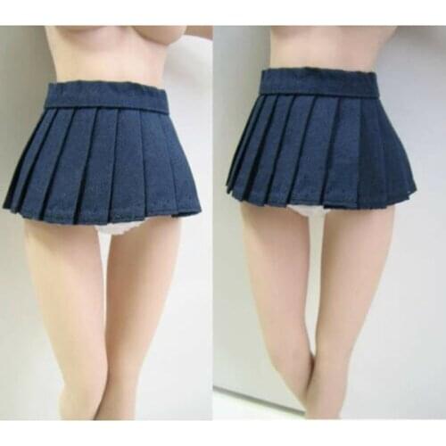 Custom Students Short Pleated Skirt + White Underwear Pants Clothing Accessories 1/6 Scale Fit For 12" Action Figures Model Toys