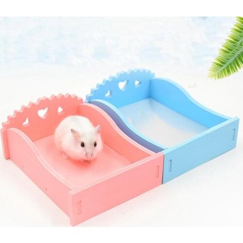 Summer Cool Hamster Squirrel Cooling Down Plastic House Small Pet Cage Bed Play Toy Blue Pink Color Great