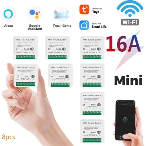 16A Mini Smart Wifi DIY Switch Supports 2 Way Control Smart Home Automation Module Works With Alexa Google Home Smart Life App