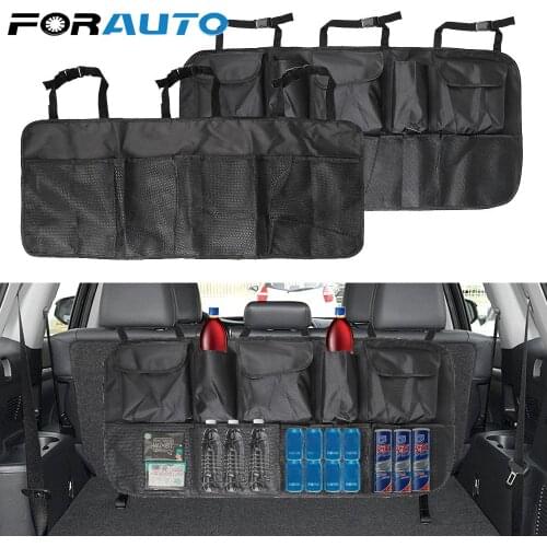 LEEPEE Car Trunk Organizer Backseat Storage Bag Net High Capacity Multi-use Oxford Automobile Seat Back Organizers